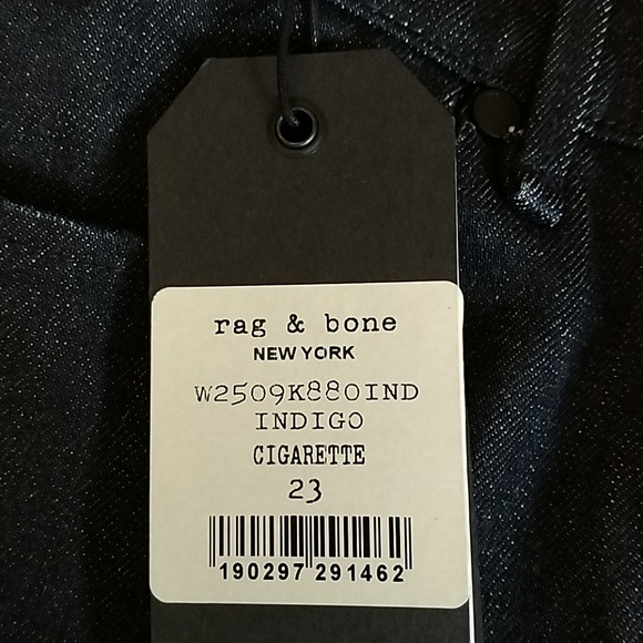 Rag & Bone New York Indigo Cigarette Jeans size 23 - Picture 6 of 6